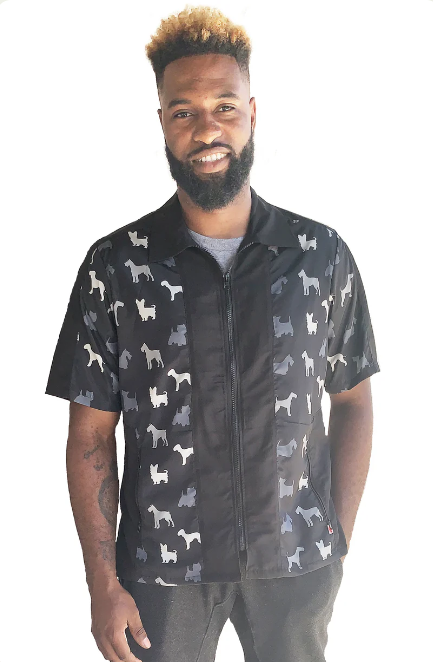 Mens Terrier Print Accent Jacket - 420