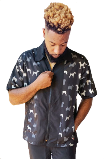 Mens Terrier Print Accent Jacket - 420