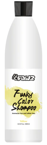 OPAWZ Funky Color Shampoo Color Depositing Shampoo for Dogs, Yellow 500mL