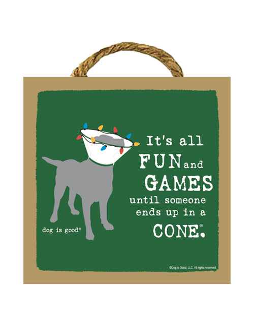 Wood Plaque: It’s All Fun and Games (Holiday) 5×5