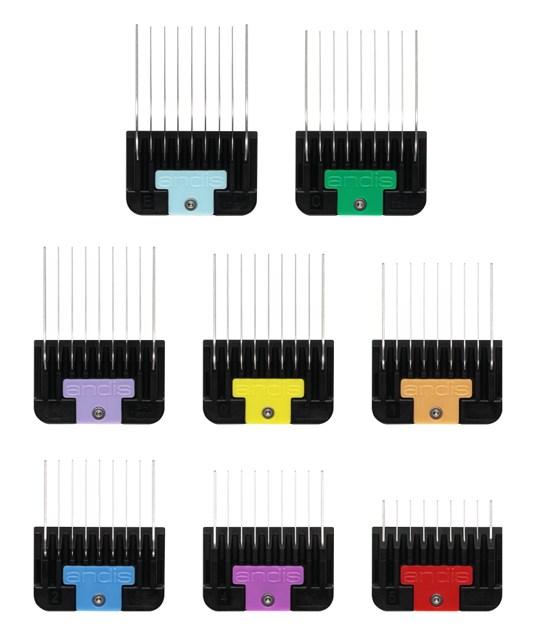 andis Universal Stainless Steel Combs 8-Piece Set