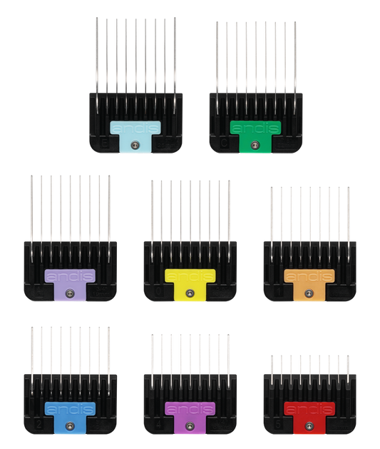 andis Universal Stainless Steel Combs 8-Piece Set