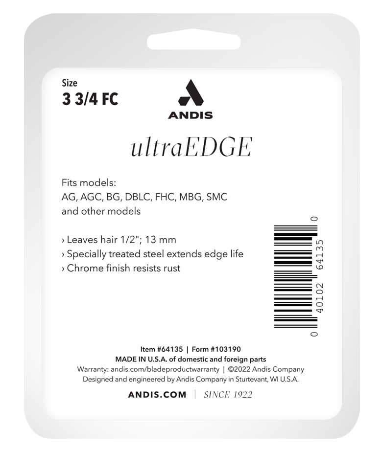 ANDIS UltraEdge® Detachable Blade, Size 3 3/4FC