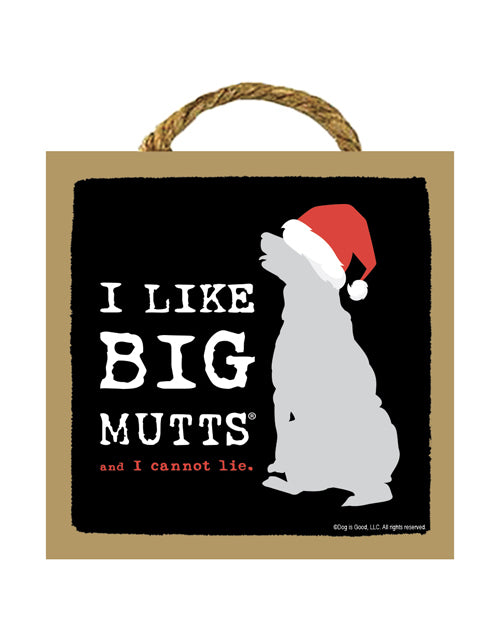 Wood Plaque: Big Mutts (Holiday) 5×5