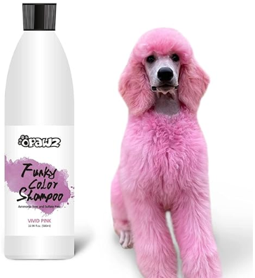 OPAWZ Funky Color Shampoo Color Depositing Shampoo for Dogs, Vivid Pink 500mL